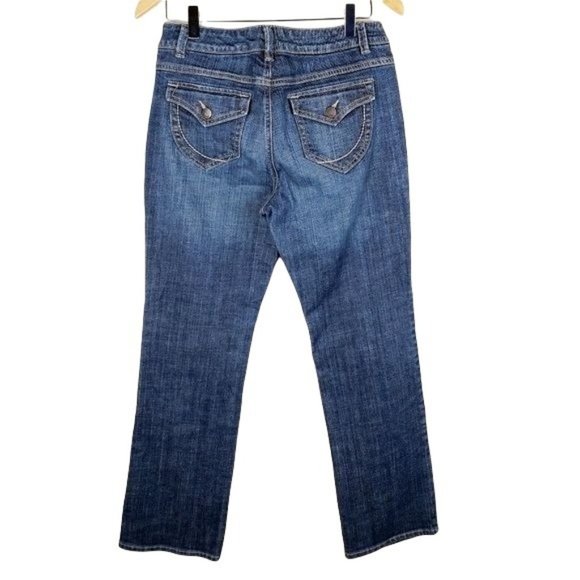 Nine West womens boot cut bleecker SZ 8 blue jeans - Picture 3 of 6